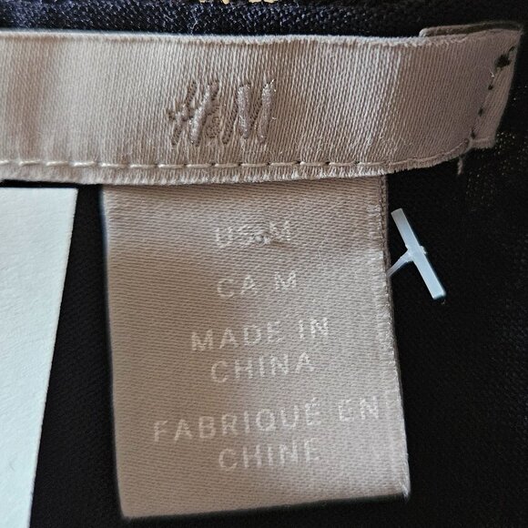 H & M Navy Blue Lace Midi Dress Size M - Picture 9 of 9